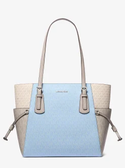 Mala tote com logótipo exclusivo e bloco de cor Voyager grande | Michael Kors [PT]