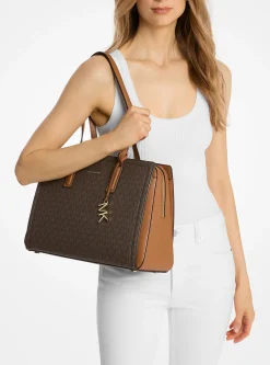 Mala tote com logótipo exclusivo Laila média | Michael Kors [PT]