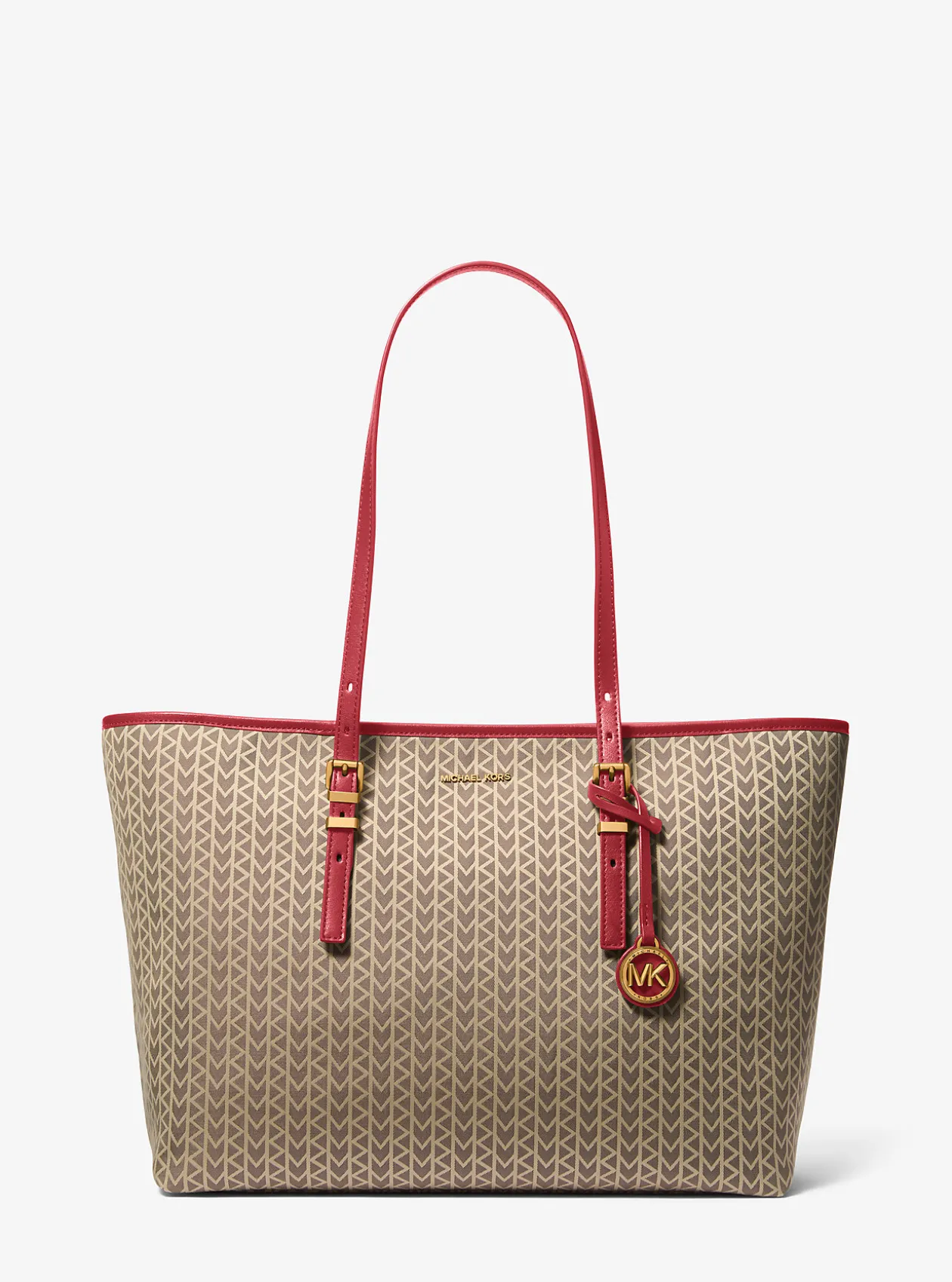 Mala tote com logótipo MK2000 em jacquard Quinn grande | Michael Kors [PT]
