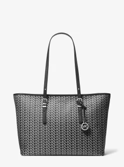 Mala tote com logótipo MK2000 em jacquard Quinn grande | Michael Kors [PT]