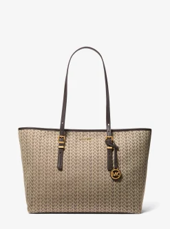 Mala tote com logótipo MK2000 em jacquard Quinn grande | Michael Kors [PT]