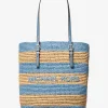 Mala tote em palha tricotada à mão Quinn grande | Michael Kors [PT]