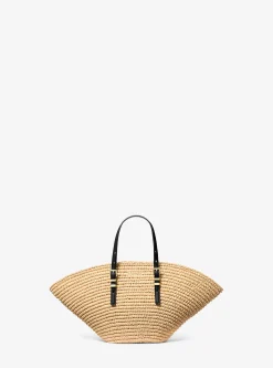 Mala tote em palha tricotada à mão Isa pequena | Michael Kors [PT]