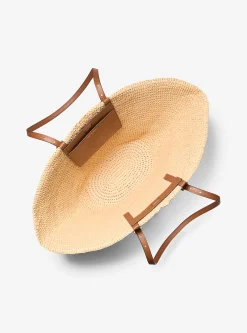 Mala tote em palha tricotada à mão Isa grande | Michael Kors [PT]