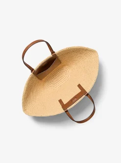 Mala tote em palha tricotada à mão Isa pequena | Michael Kors [PT]