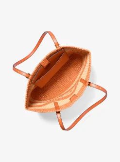 Mala tote em palha tricotada à mão Quinn grande | Michael Kors [PT]