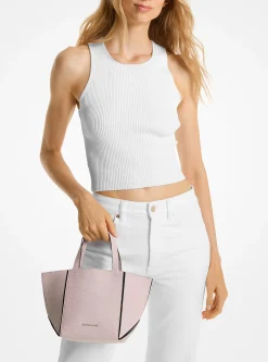 Mala tote em pele com estampado de ganga Ano Novo Lunar Jordi pequena | Michael Kors [PT]
