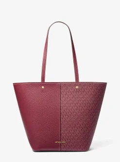Mala tote em pele com logótipo exclusivo Flora grande | Michael Kors [PT]