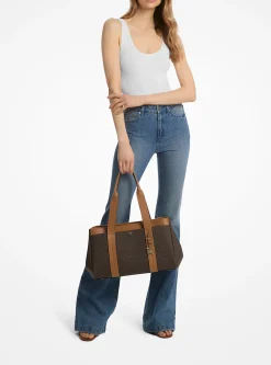 Mala tote em pele com logótipo exclusivo Romee grande | Michael Kors [PT]