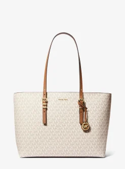 Mala tote em pele com logótipo exclusivo Quinn grande | Michael Kors [PT]