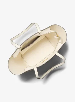 Mala tote em pele com logótipo exclusivo Flora grande | Michael Kors [PT]