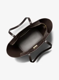Mala tote em pele com logótipo exclusivo Flora grande | Michael Kors [PT]