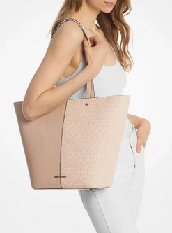 Mala tote em pele com logótipo exclusivo Flora grande | Michael Kors [PT]