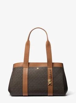 Mala tote em pele com logótipo exclusivo Romee grande | Michael Kors [PT]
