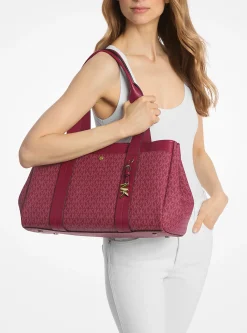 Mala tote em pele com logótipo exclusivo Romee grande | Michael Kors [PT]