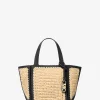 Mala tote em pele e palha tricotada à mão Jordi pequena | Michael Kors [PT]