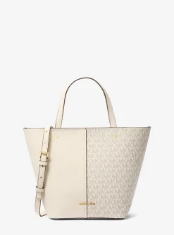 Mala tote em pele granulada e com logótipo exclusivo Flora média | Michael Kors [PT]