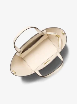 Mala tote em pele granulada e com logótipo exclusivo Flora média | Michael Kors [PT]