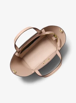 Mala tote em pele granulada e com logótipo exclusivo Flora média | Michael Kors [PT]