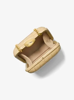 Minaudière em pele com motivo de crocodilo em relevo Tina mini | Michael Kors [PT]
