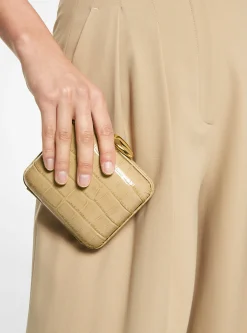 Minaudière em pele com motivo de crocodilo em relevo Tina mini | Michael Kors [PT]
