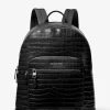 Mochila para deslocações em pele com motivo de crocodilo em relevo Hudson | Michael Kors [PT]