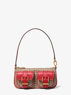 Pochette com logótipo MK2000 em jacquard Zoe pequena | Michael Kors [PT]