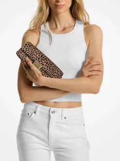 Pochette convertível em pelo de bezerro com estampado de leopardo Ludlow pequena | Michael Kors [PT]