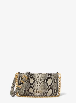 Pochette convertível em pele com efeito de cobra em relevo Bryant pequena | Michael Kors [PT]