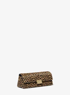 Pochette convertível em pelo de bezerro com estampado de leopardo Ludlow pequena | Michael Kors [PT]