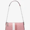 Pochette de corrente de elos com logótipo exclusivo às riscas Empire média | Michael Kors [PT]