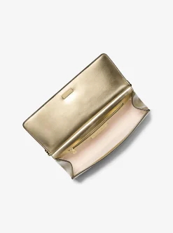 Pochette em pele granulada metalizada Carmine média | Michael Kors [PT]