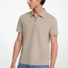 Polo com fecho de correr em piqué em mistura de algodão | Michael Kors [PT]