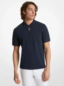 Polo com meio fecho de correr em algodão | Michael Kors [PT]