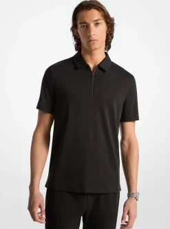 Polo com meio fecho de correr em algodão | Michael Kors [PT]