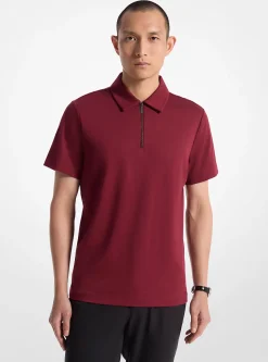 Polo com meio fecho de correr em algodão | Michael Kors [PT]