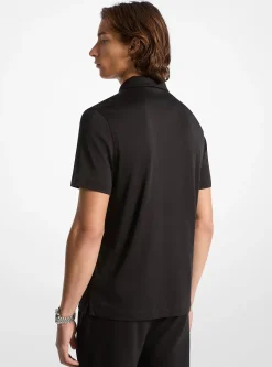 Polo com meio fecho de correr em algodão | Michael Kors [PT]