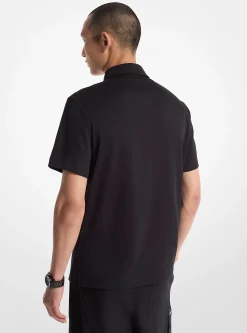Polo com meio fecho de correr em algodão | Michael Kors [PT]