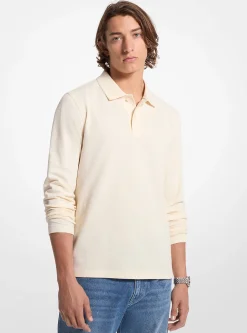 Polo de manga comprida em malha de bolhas | Michael Kors [PT]