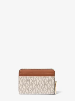 Porta-cartões com fecho de correr a toda a volta com logótipo exclusivo Jet Set pequeno | Michael Kors [PT]