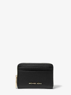 Porta-cartões com fecho de correr a toda a volta em pele granulada Jet Set pequeno | Michael Kors [PT]