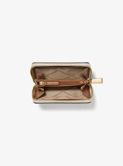Porta-cartões com fecho de correr a toda a volta com logótipo exclusivo Jet Set pequeno | Michael Kors [PT]