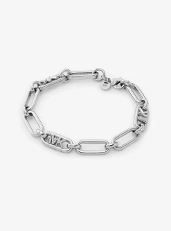 Pulseira de corrente de elos com logótipo Empire em latão banhada a metal precioso | Michael Kors [PT]