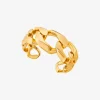 Pulseira de elos achatados em latão banhado a metal precioso | Michael Kors [PT]