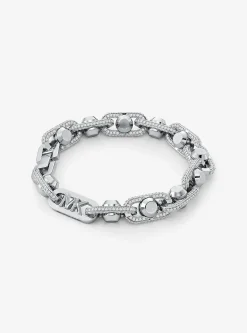 Pulseira de elos em latão banhado a metal precioso com incrustações Astor extragrande | Michael Kors [PT]