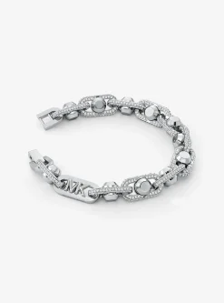 Pulseira de elos em latão banhado a metal precioso com incrustações Astor extragrande | Michael Kors [PT]