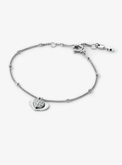 Pulseira em forma de coração com incrustações em prata de lei banhada a metal precioso | Michael Kors [PT]