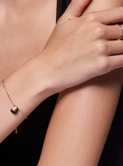 Pulseira em forma de coração com incrustações em prata de lei banhada a metal precioso | Michael Kors [PT]