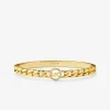 Pulseira rígida com elos achatados com logótipo e incrustações em prata de lei banhada a ouro de 14K | Michael Kors [PT]
