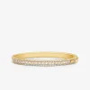 Pulseira rígida com incrustações em prata de lei banhada a metal precioso | Michael Kors [PT]